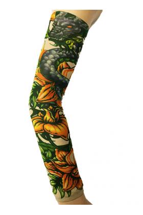 Giyilebilir Kol Dövmesi Çorap Dövme 3D Baskılı Kol Bacak Dövme 2 Adet Model 46