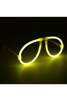 Karanlıkta Parlayan Fosforlu Glow Stick Gözlük Fosforlu Gözlük Sarı Renk