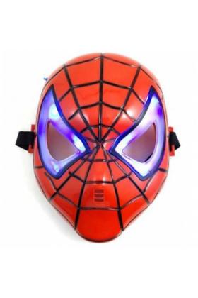 Kırmızı Renk Led Işıklı Spiderman Örümcek Adam Maskesi