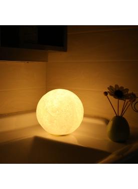 Sarı 3D Ay Gece Lambası Dekoratif Küre Led Başucu Lambası