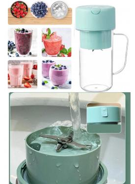 Şarjlı Taşınabilir Pipetli Bardak Blender 420 ML Smoothie Milkshake Meyve Mama Karıştırıcı Mikser